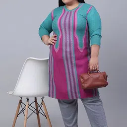 Trend Level Women Plus Size Relaxed Woollen Trousers image 3