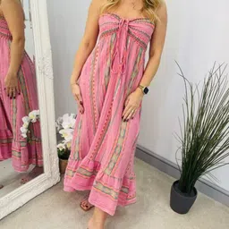 Routes by All About You Women Striped A-Line Maxi Dress-picture-41