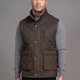 LURE URBAN Men Outdoor Quilted Jacket with Embroidered-image-1