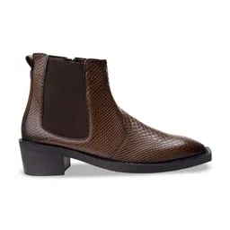 Bxxy Men Height Increasing Block Heel Textured Formal Chelsea Boots image 2
