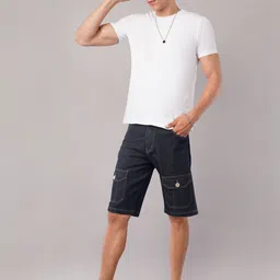 NIVASU Men Denim Cargo Shorts image 5