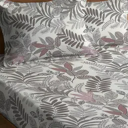 WEAVE AND DECOR Grey Microfiber 300 TC Double Queen Bedsheet & 2 Pillow Covers 72" x 72" image 5
