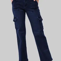 LYRA Women Relaxed Fit Low Distress Stretchable Jeans-image-48