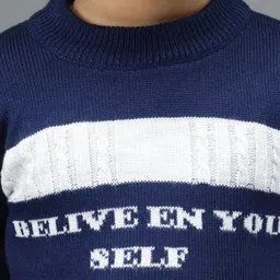 TRENDY WORLD Boys Self Design Ribbed Wool Long Sleeves Sweaters image 2