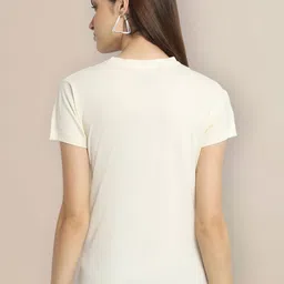 Metronaut Women Pack Of 3 Typography Printed Round Neck Cotton T-shirts image 3