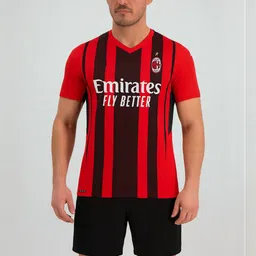 dostitch Men A C Milan Striped V-Neck Dri-FIT T-shirt-picture-11