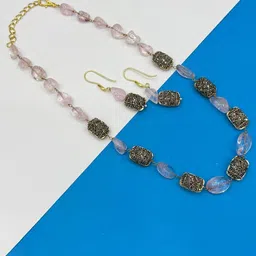 VANSHIKA JEWELS Gold Plated Beaded Studded Jewellery Set-picture-10