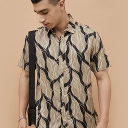 Fame Forever by Lifestyle Men Spread Collar Floral Printed Casual Shirt-image-96