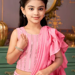 Muhuratam Ready To Wear Poly Georgette Lehenga Choli image 2