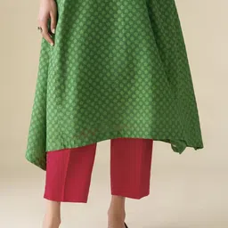 Mushio Women Relaxed Mid-Rise Peg Trousers-image-4