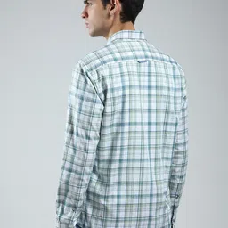 Monte Carlo Men Tartan Checks Opaque Checked Casual Shirt image 2
