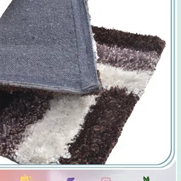 FABINALIV Brown & White Printed Anti Skid Doormats image 5