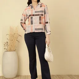 FFU Women Ribbed Relaxed Bootcut Mid-Rise Trouser image 2