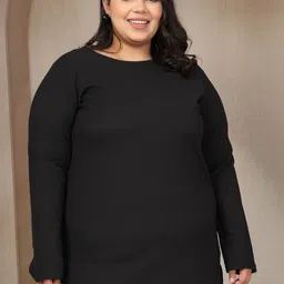 plusS Self Design Round Neck Long Sleeves Cotton T-shirt-picture-37
