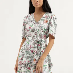 United Colors of Benetton Floral Print A-Line Mini Dress-picture-32