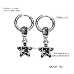 M Men Style Stainless Steel Silver-Plated Geometric Hoop Earrings image 2