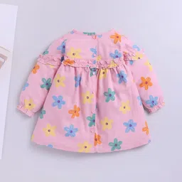 SNUGGLY MONKEY Floral Print Puff Sleeve Ruffled A-Line Dress image 4