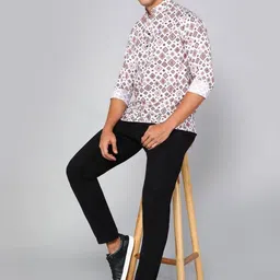 Bought First Men Geometric Printed Indie Prints Kurta-picture-10