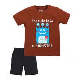 ETCHED DESIGN Boys Printed T-shirt with Shorts-picture-37