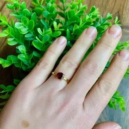 GenZcomplex Brass Garnet Finger Ring-picture-13