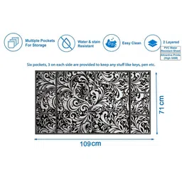 The Furnishing Tree Black Printed Refrigerator Cover image 4