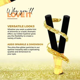 Inshine Glitter Sparkling Water & Smudge Proof Liquid Eyeliner - 2 ml - Olive Green image 4