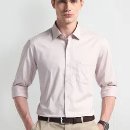Arrow Men Classic Slim Fit Spread Collar Micro Ditsy Printed Cotton Casual Shirt-picture-42