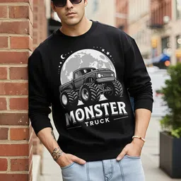 Moda Rapido Typography Printed Fleece Oversized Pullover Sweatshirt-image-34