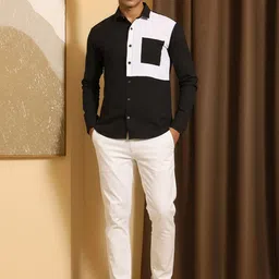 HERE&NOW Men Colourblocked Casual Shirt image 5