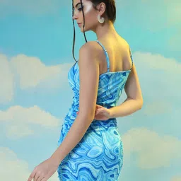 TANDUL Tropical Print Sheath Dress image 3