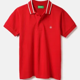 United Colors of Benetton Boys Solid Polo Collar Cotton T-shirt-picture-12