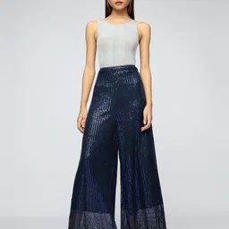 FREAKINS Women Embellished Loose Fit High-Rise Trousers-picture-11