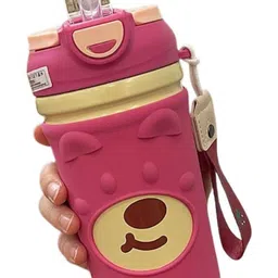 YK Pink Stainless Steel Printed Water Bottle-image-22