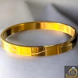 19TH JULY JEWELS Unisex Stainless Steel Gold-Plated Kada Bracelet-picture-34