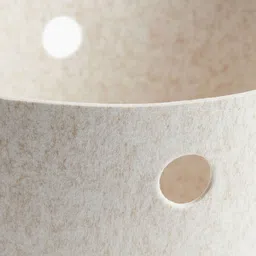 H&M White Large Felted Storage Basket image 2