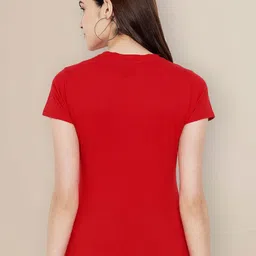 Metronaut Women Typography 3 Printed Applique T-shirt image 2