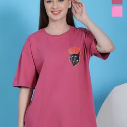 Dreambe Women Typography 2 Wonder Woman Printed Applique T-shirt-image-49