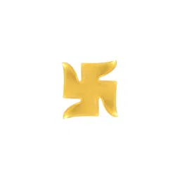 BHIMA 22K BIS Hallmark 916 Purity Yellow Gold Bolded Swastik Gold Stud Earring-picture-47