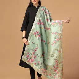 Kaizen TEXO FAB Printed Organza Dupatta-picture-18