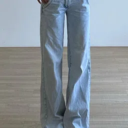 LULU & SKY Women Jean Bootcut Low-Rise Low Distress Light Fade Jeans-picture-17