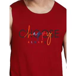 SLOWLORIS Pack of 2 Printed Combed Cotton Vest VSL26 CMB(CHS MAROON)(GYM MUSTARD) image 4