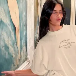 LULU & SKY Women Typography Printed Pure Cotton 1 T-shirt image 3