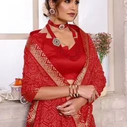 priyashi Bandhani Printed Pure Georgette Bandhani Saree image 3