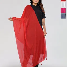 Moda Rapido Selection of 4 Striped Woven Design Dupatta-image-73