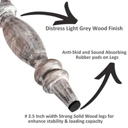 Ikiriya Blue & White Wooden 3 Seater Printed Bench image 3