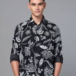DON VINO Men Spread Collar Floral Printed Slim Fit Casual Shirt-image-23