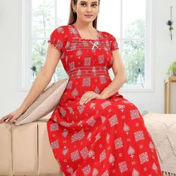 Inner Beats Women Cotton Blend Nightdress-picture-19
