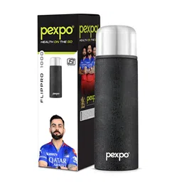 Pexpo Black Single Stainless Steel Water Bottle-image-69