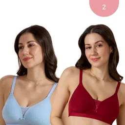 bodyline Pack Of 2 Medium Coverage Lightly Padded & Non-Wired Cotton Bras-picture-24