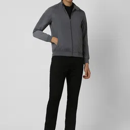 Van Heusen Men Stand Collar Solid Casual Bomber Jacket image 2